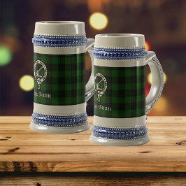 Jarra De Cerveza Clan Gunn Escudo Badge & Tartan
