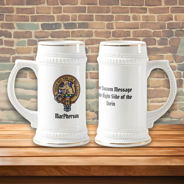 Jarra De Cerveza Clan MacPherson Escudo por Blue Dress Tartán (Subido por el creador)