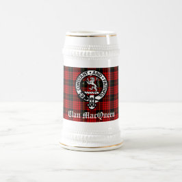 Jarra De Cerveza Clan MacQueen Escudo Badge & Tartán