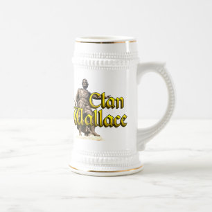 Jarra De Cerveza Clan Wallace Libertad Escocesa