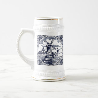 Jarra De Cerveza Clásico Chic Vintage Molino de Viento Holandés Del