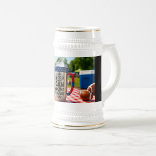 Jarra De Cerveza Clásico Gris/Blue Stein 22oz Hervidor de cerveza a