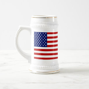 Jarra De Cerveza Clásico y Cool Bandera Americana Patriótica