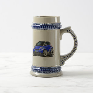 Jarra De Cerveza Coche azul elegante