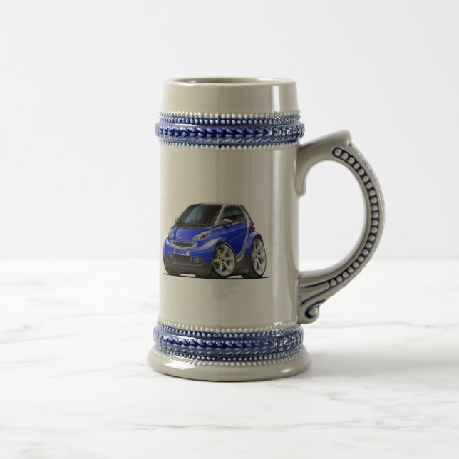 Jarra De Cerveza Coche azul elegante (Derecha)