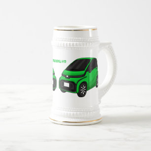 Jarra De Cerveza Coche pequeño verde de tamaño micro