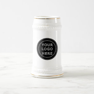 Jarra De Cerveza Código QR negro elegante y elegante