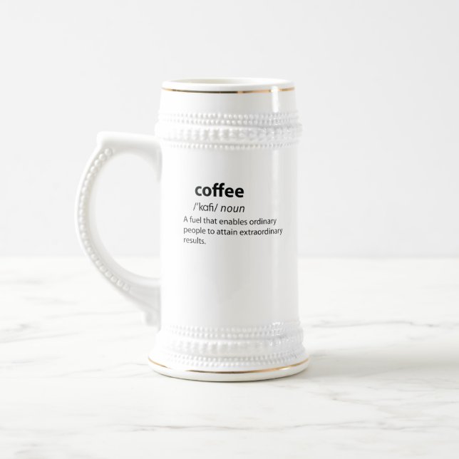 Jarra De Cerveza Coffee Funny Dictionary Definition (Izquierda)