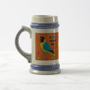 JARRA DE CERVEZA COLORES DE LA IMAGEN DE ARTE DE PARROTA TEMÁTICA D