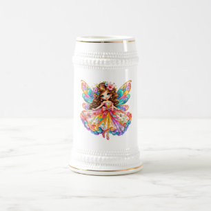 Jarra De Cerveza Colorida Hada Mágica Digital Clipart - Fantasía L