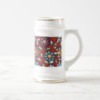 colorido hippe flowers stein