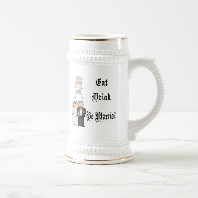 Jarra De Cerveza Come, Bebe, cásate (Derecha)