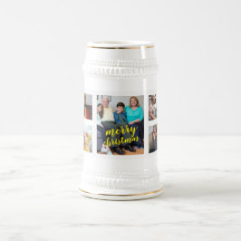 Jarra de cerveza con collage de fotos personalizad