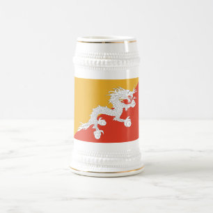 Jarra de cerveza con la bandera patriótica de Butá