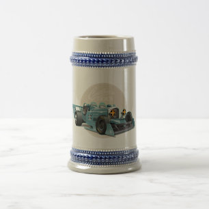 Jarra De Cerveza concepto de coche de carrera retro personalizado