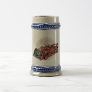 Jarra De Cerveza concepto de coche de carrera retro personalizado