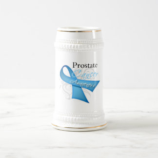 Jarra De Cerveza Conciencia del cáncer de próstata de la cinta de