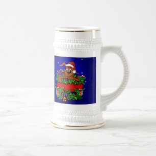 Jarra De Cerveza Conejo de navidades