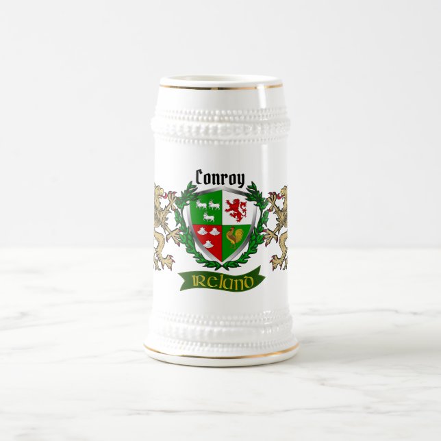 Jarra De Cerveza Conroy/O'Conry Irish Shield personalizado (Centro)
