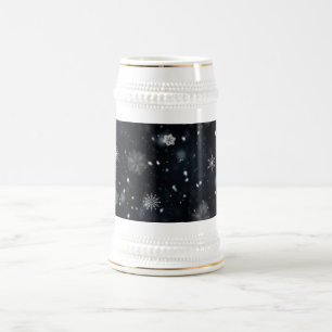 Jarra De Cerveza Copo de nieve de invierno