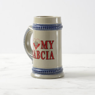 Jarra De Cerveza Corazón de mi Babcia
