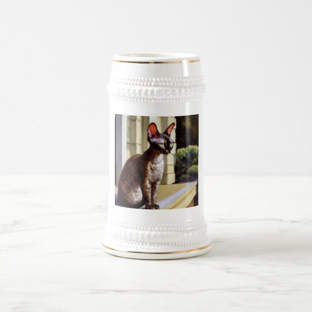 Jarra De Cerveza Cornish Rex Cat (Centro)