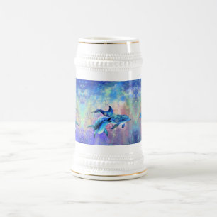 Jarra De Cerveza Couple Dolphin Beer Stein