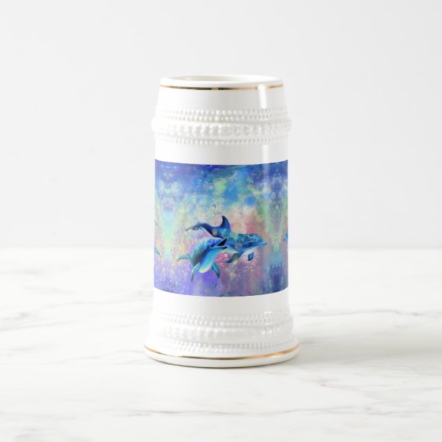 Jarra De Cerveza Couple Dolphin Beer Stein (Centro)