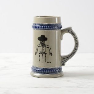 Jarra De Cerveza Cowboy Sketch Stein