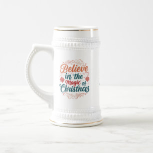 Jarra De Cerveza Cree en la magia de los Navidades - Stein 22 oz
