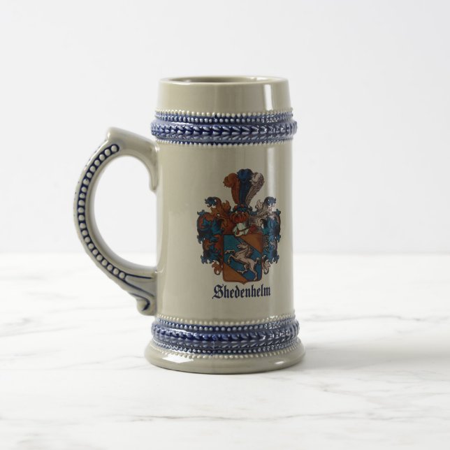 Jarra De Cerveza Crest familiar Shedenhelm (con "Shedenhelm") STEIN (Izquierda)