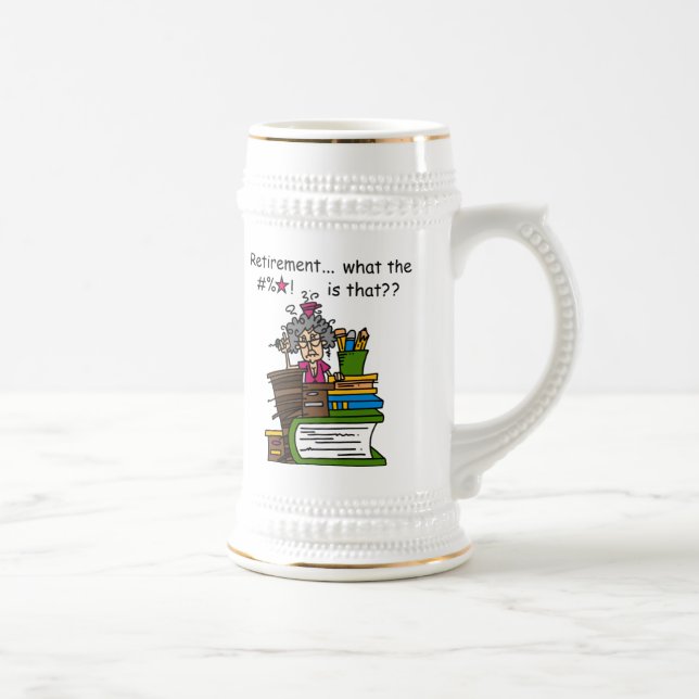 Jarra De Cerveza Cuál es humor del retiro (Derecha)