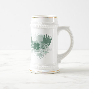 Jarra De Cerveza cuatro trébol de hojas, uno más para el camino.