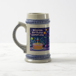 Jarra De Cerveza Cumpleaños de la Misión Completo - Mug de niños de