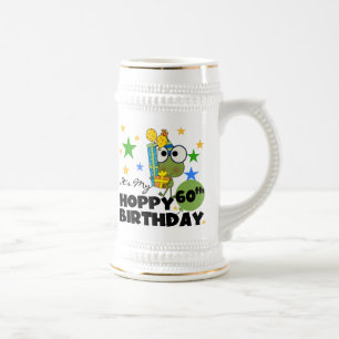 Jarra De Cerveza Cumpleaños de lúpulo de Froggie 60.o