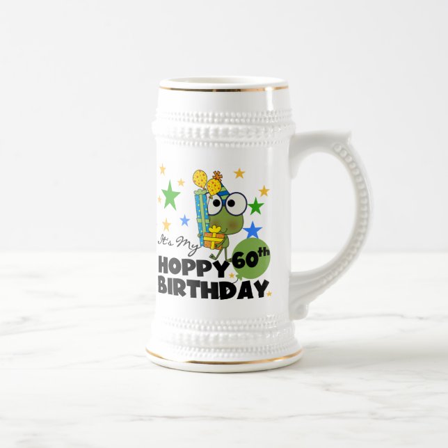 Jarra De Cerveza Cumpleaños de lúpulo de Froggie 60.o (Derecha)