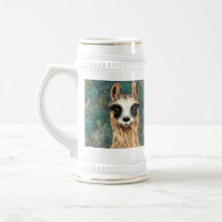 Curiosa cerveza Stein con llama curiosa