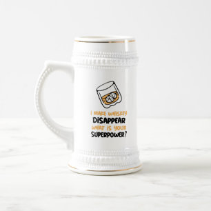 Jarra De Cerveza Curioso hago que Whiskey desaparezca