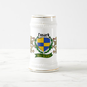 Jarra De Cerveza Cusack Irish Shield Personalizado Beer Stein