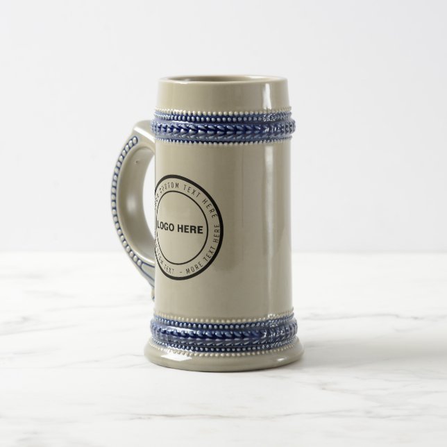 Jarra De Cerveza Custom Logo & Text Beer Glass | Personalised Gift (Anverso izquierdo)