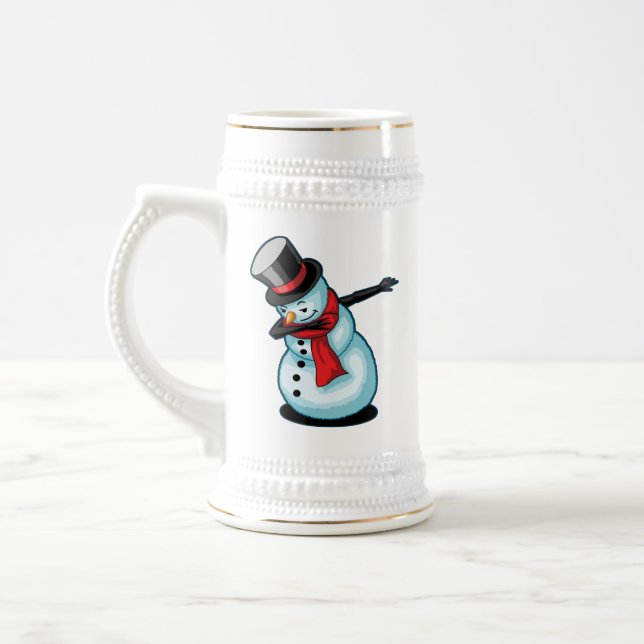 Jarra De Cerveza Cute & Funny Dabbing Snowman Xmas Winter Gift (Izquierda)