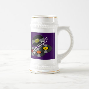 Jarra De Cerveza Dad Rocks MoonDreams Retro Records Beer Stein