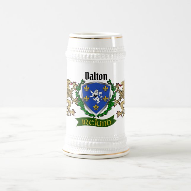 Jarra De Cerveza Dalton Irish Shield Personalized Beer Stein (Centro)