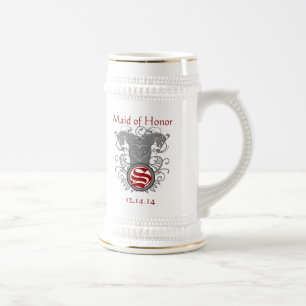 Jarra De Cerveza Dama de honor medieval renacentista vintage león