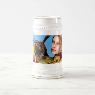 Jarra De Cerveza Dama Dragón
