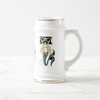 Jarra De Cerveza ~ de Stein de la sirena del pirata del caminante