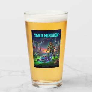Jarra de cerveza de vidrio Cosmic Lawn Slayer