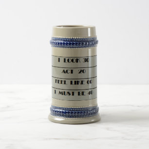 Jarra De Cerveza Debo ser 40 tazas, 40.a idea del regalo de