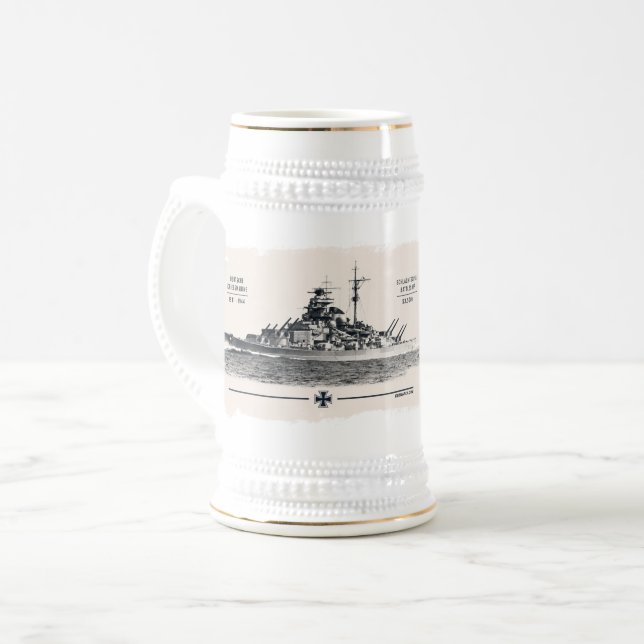 Jarra de cerveza del acorazado Tirpitz (Anverso izquierdo)
