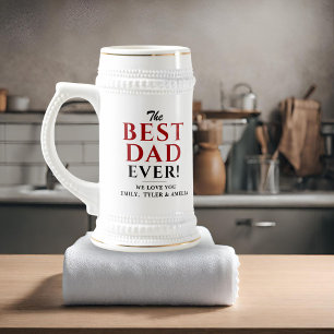 Jarra de cerveza del Día del Padre Modernísimo Mej